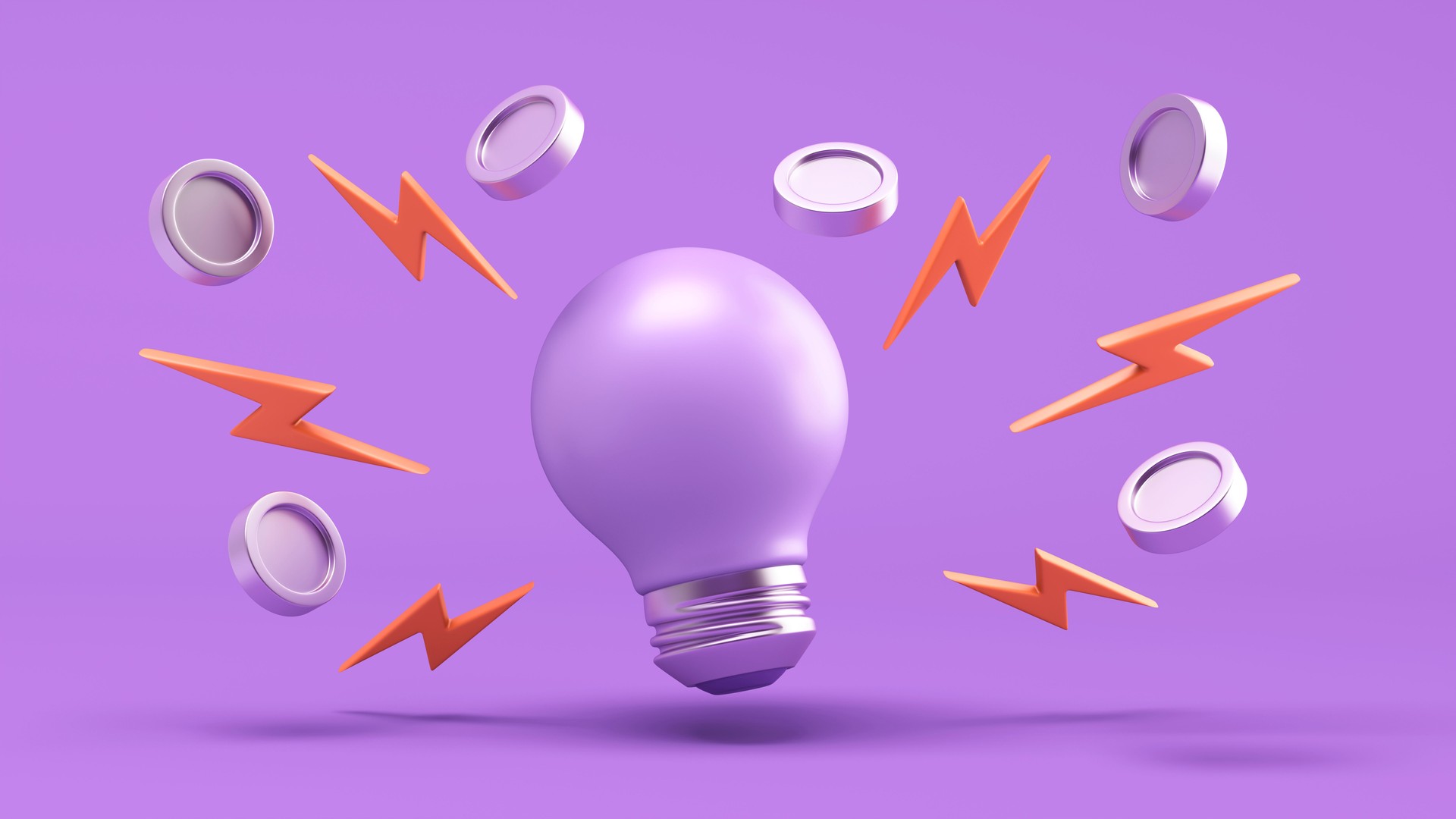 Creative Inspiration and Business Innovation Concept with Light Bulb